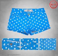 dames abercrombie classic shorts dot blauw Overhemd Goedkoop c1txj382